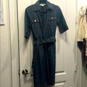 Diane von Furstenberg denim wrap dress